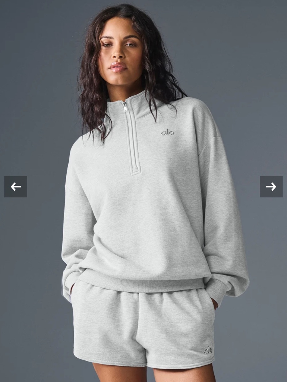 Alo Accolade Straight Leg Sweatpant and Accolade 1/4 Zip Pullover